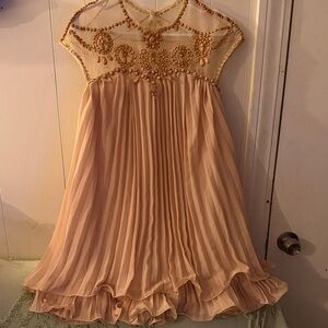 Chicwish Blush Beaded Formal Dress